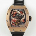 Replica Richard Mille RM057 Tourbillon Dragon Jackie Chan TW Rose Gold Black & Rose Gold Skeleton Dial Swiss Tourbillon