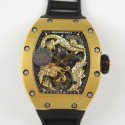 Replica Richard Mille RM057 Tourbillon Dragon Jackie Chan TW Yellow Gold Black & Yellow Gold Skeleton Dial Swiss Tourbillon