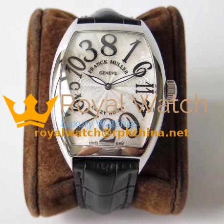 Replica Franck Muller Crazy Hours FM 8880 AB Stainless Steel Silver Dial Swiss 2824-2