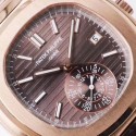 Replica Patek Philippe Nautilus Chronograph 5980/1R PP Rose Gold Chocolate Dial Swiss 7750