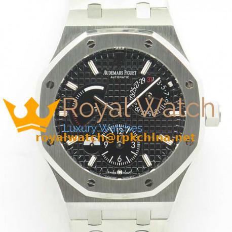 Replica Audemars Piguet Royal Oak GMT 39MM 26120 TWA Stainless Steel Black Dial Swiss 2329