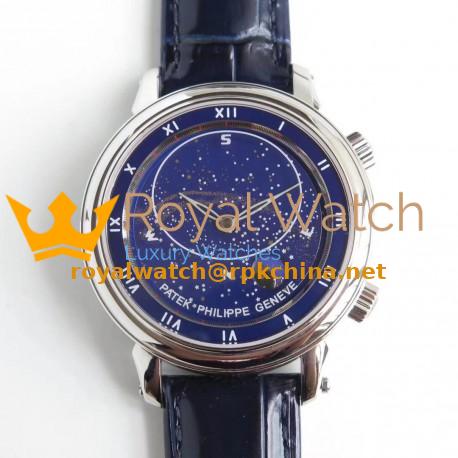 Replica Patek Philippe Grand Complications Sky Moon Celestial 5102G N Stainless Steel Blue Dial Swiss 240 LU CL C