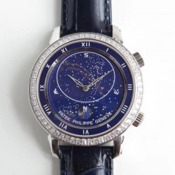 Grand Complications Sky Moon Celestial 5102G Noob Factory SS & Diamond Blue Dial Swiss 240 LU CL C