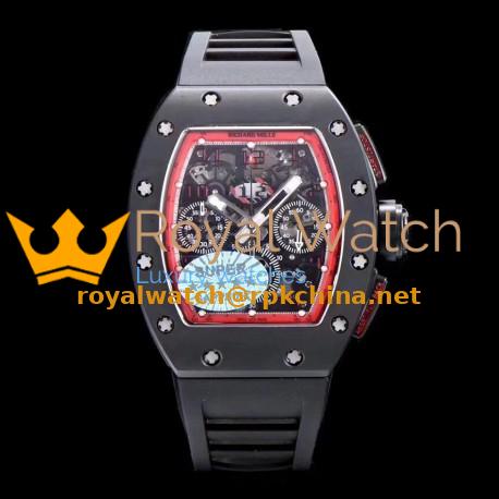 Replica Richard Mille RM011 Felipe Massa Chronograph Limited Edition KV Ceramic Red Skeleton Dial Swiss 7750