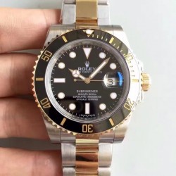 Submariner Date 116613 LN 2018 Noob Factory V8 24K YG Wrapped & SS Black Dial Swiss 3135