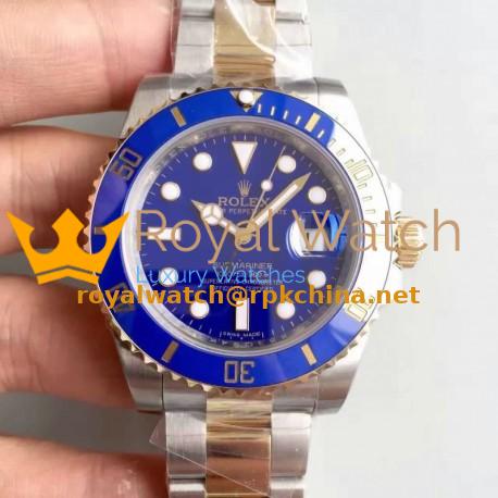 Replica Rolex Submariner Date 116613LB 2018 N V8S 24K Yellow Gold Wrapped & Stainless Steel Blue Dial Swiss 3135