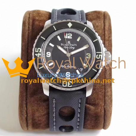 Replica Blancpain Fifty Fathoms Aqua Lung 5015C-1130-52B ZF Stainless Steel Black Dial Swiss 1315