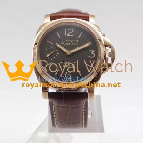 Replica Panerai Luminor 8 Days Oro Rosso PAM511 ZF Rose Gold Brown Dial Swiss P5000