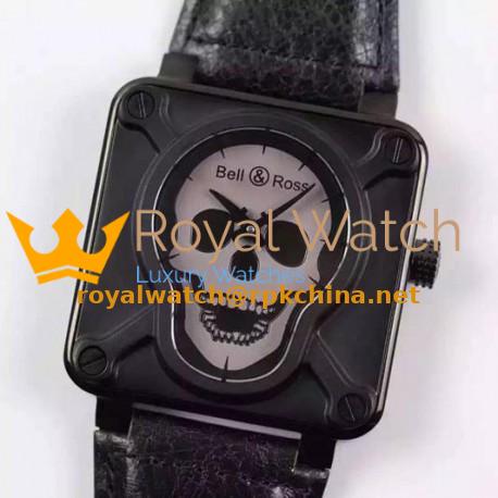 Replica Bell & Ross BR 01 Skull PVD Grey Dial M9015