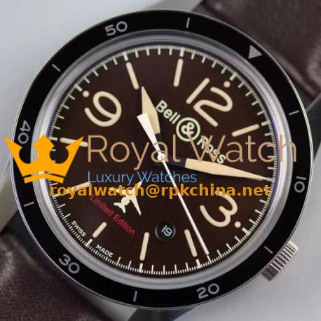 Replica Bell & Ross Falcon 50Th Anniversary Stainless Steel Brown Dial M9015