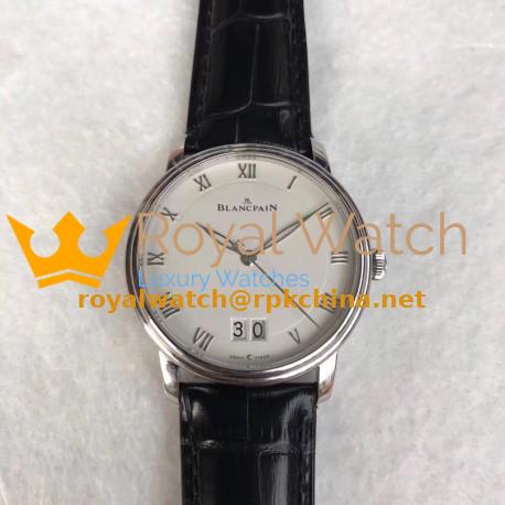 Replica Blancpain Villeret Grande Date 6669-1127-55B HG V2 Stainless Steel White Dial Swiss 6950