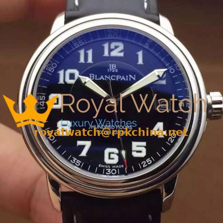 Replica Blancpain Leman Hundred Hours Stainless Steel Black Dial M9015