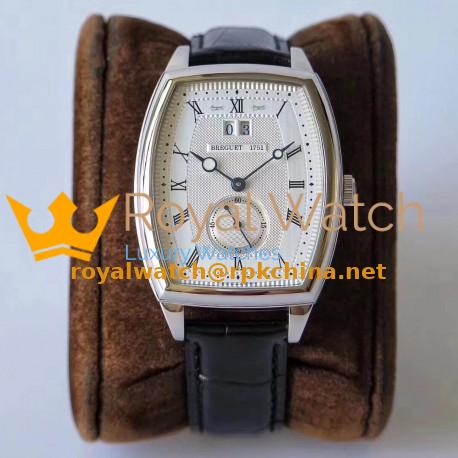 Replica Breguet Heritage Big Date 5480BB/12/996 HG Stainless Steel Silver Dial Swiss 2824-2