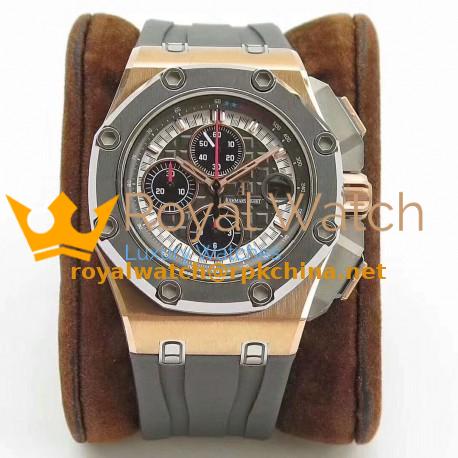 Replica Audemars Piguet Royal Oak Offshore Michael Schumacher 26568OM.OO.A004CA.01 JF V8 Rose Gold Anthracite Dial Swiss 3126