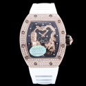 Replica Richard Mille RM051-01 Tourbillon Tiger & Dragon Michelle Yeoh KV Rose Gold & Diamonds Skeleton Dial M8215