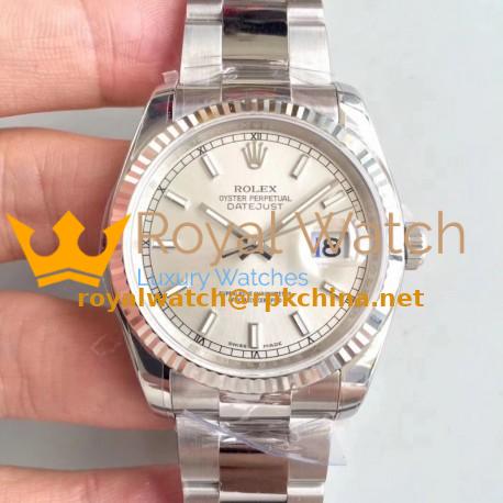 Replica Rolex Datejust 36MM 126234 AR Stainless Steel 904L Rhodium Dial Swiss 3235