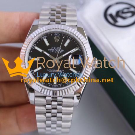Replica Rolex Datejust II 126334 41MM KS Stainless Steel Black Dial Swiss 2836-2