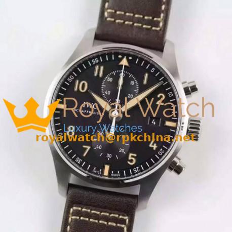 Replica IWC Pilot IW387808 Chronograph Stainless Steel Black Dial Swiss 7750
