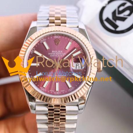 Replica Rolex Datejust II 116333 41MM KS Stainless Steel & Rose Gold Purple Dial Swiss 2836-2