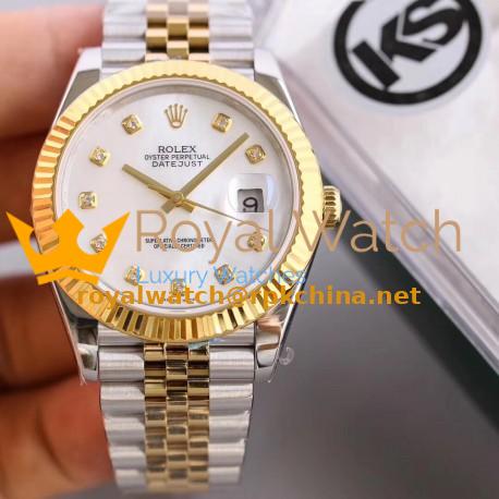 Replica Rolex Datejust II 116333 41MM KS Stainless Steel & Yellow Gold Mother Of Pearl Dial Swiss 2836-2