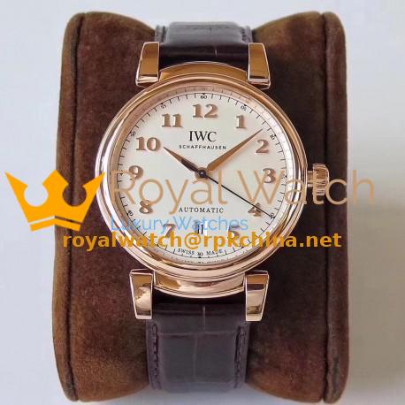 Replica IWC Da Vinci Automatic IW356601 MK Rose Gold White Dial Swiss 2892