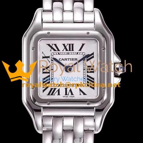Replica Panthere de Cartier Medium Ladies WSPN0007 KOR Stainless Steel White Dial Swiss Ronda Quartz