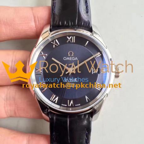 Replica Omega De Ville Co-Axial 41MM 431.13.41.21.03.001 3S Stainless Steel Blue Dial Swiss 8500