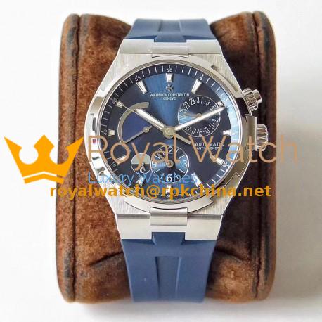 Replica Vacheron Constantin Overseas Dual Time 47450/000A-9039 TWA Stainless Steel Blue Dial Swiss 1222 SC