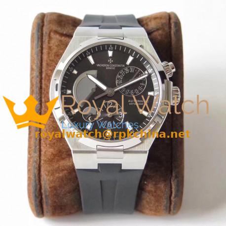 Replica Vacheron Constantin Overseas Dual Time 47450/000W-9511 TWA Stainless Steel Black Dial Swiss 1222 SC