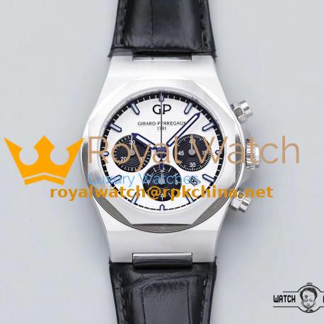 Replica Girard Perregaux Laureato Chronograph 42MM 81020-11-131-BB6A TWA Stainless Steel White Dial Swiss 7750