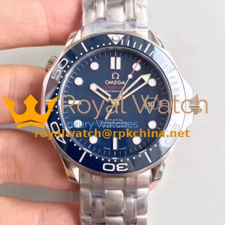 Replica Omega Seamaster Diver 300M 212.30.41.20.03.001 BP Stainless Steel Blue Dial Swiss 2824-2