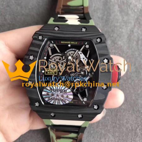 Replica Richard Mille RM35-02 Rafael Nadal KV Forged Carbon Skeleton Dial M8215