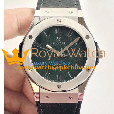 Replica Hublot Classic Fusion Berluti Scritto 511.NX.050B.VR.BER16 SR V2 Stainless Steel Green Leather Dial Swiss HUB1100