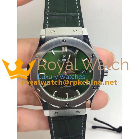 Replica Hublot Classic Fusion Titanium Green 38MM 542.NX.8970.LR JJ V2 Titanium Green Dial Swiss HUB1112