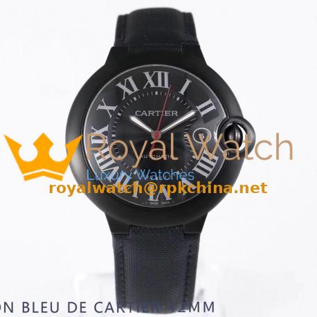 Replica Ballon Bleu De Cartier 42MM WSBB0015 AF PVD Black Dial Swiss 2892