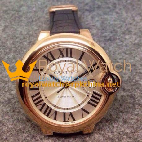 Replica Cartier Ballon Bleu 36MM Rose Gold Silver Dial Swiss 2836-2