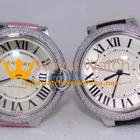 Replica Cartier Ballon Bleu 36MM Stainless Steel Silver Dial Swiss 2688