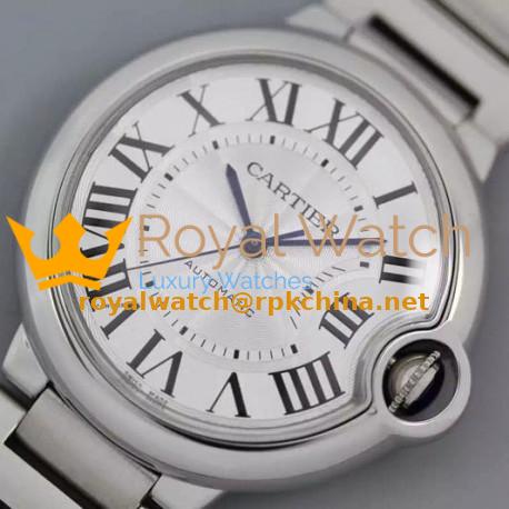 Replica Cartier Ballon Bleu 36MM Stainless Steel Silver Dial Swiss 2836-2