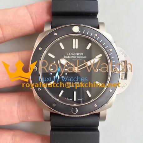 Replica Panerai Luminor Submersible 1950 Amagnetic 3 Days PAM1389 ZF Titanium & Black Ceramic Black Dial Swiss P9010