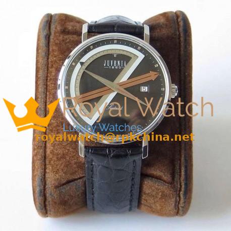 Replica Juvenia Sextant KF Stainless Steel Black Dial Swiss 2892