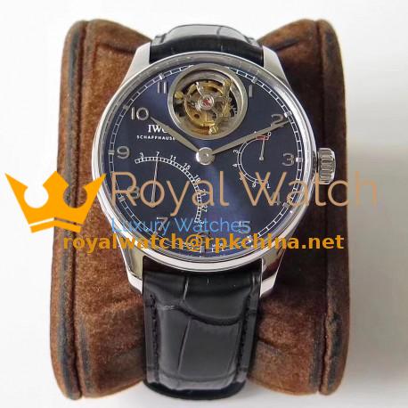 Replica IWC Portugieser Tourbillon Mystere Retrograde IW504601 ZF Stainless Steel Blue Dial Swiss Tourbillon