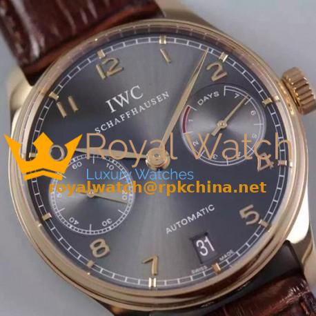 Replica IWC Portuguese IW500702 Power Reserve Rose Gold Gray Dial Swiss IWC 52010