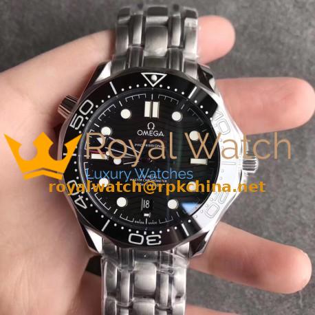 Replica Omega Seamaster Diver 300M 210.30.42.20.01.001 UR Stainless Steel Black Dial Swiss 8800