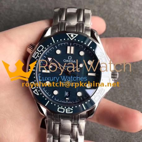 Replica Omega Seamaster Diver 300M 210.30.42.20.03.001 UR Stainless Steel Blue Dial Swiss 8800