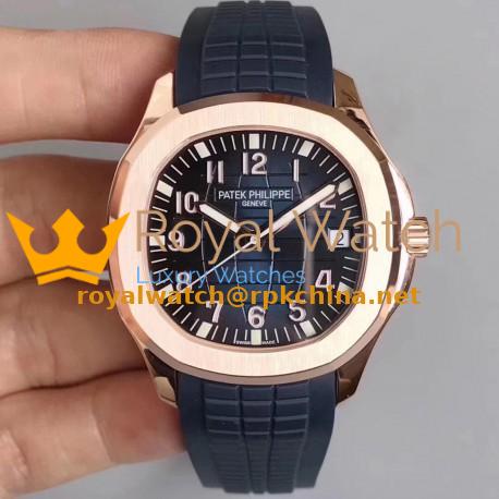 Replica Patek Philippe Aquanaut Jumbo 5167R MP Rose Gold Blue Dial Swiss 324SC