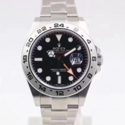 Explorer II 216570 Noob Factory V8 SS Black Dial Swiss 3187