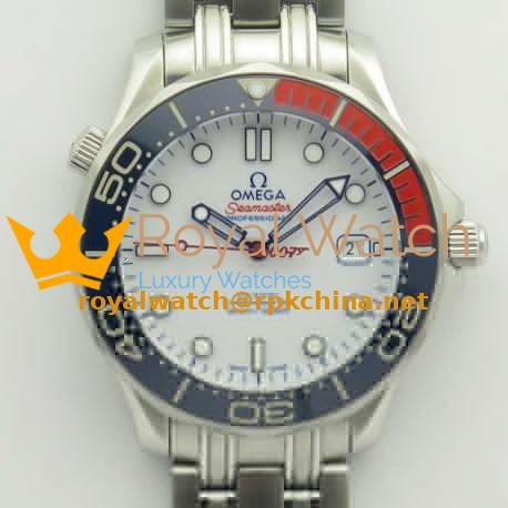 Replica Omega Seamaster Diver 300M Co-Axial 41MM Commander 007 212.32.41.20.04.001 MK Stainless Steel White Dial Swiss 2507