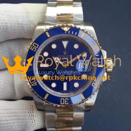 Replica Rolex Submariner Date 116613LB N V8S 24K Yellow Gold Wrapped & Stainless Steel Blue Dial Swiss 2836-2