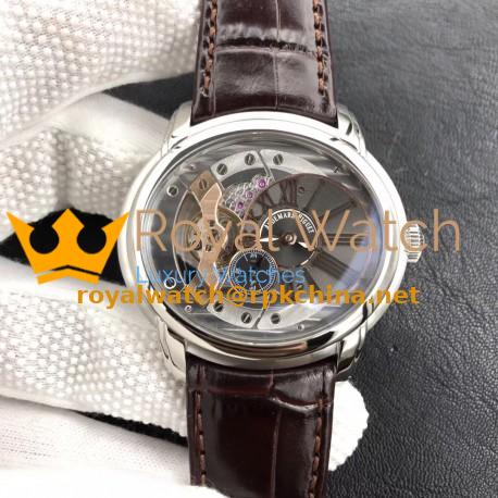 Replica Audemars Piguet Royal Millenary 4101 15350ST.OO.D002CR.01 V9 Stainless Steel Skeleton Dial Swiss 4101