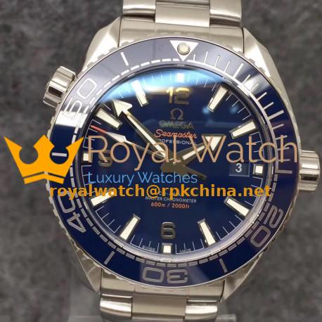 Replica Omega Seamaster Planet Ocean 600M 215.30.44.21.03.001 43.5MM VS Stainless Steel Blue Dial Swiss 8900